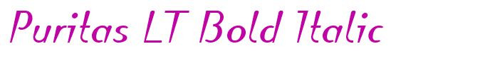 Puritas LT Bold Italic